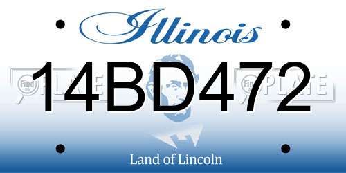 14BD472 Illinois License Plate
