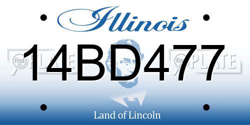 14BD477 Illinois License Plate