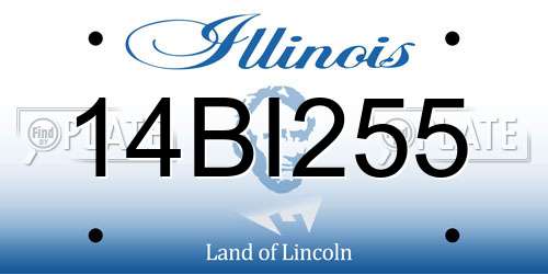 14BI255 Illinois License Plate