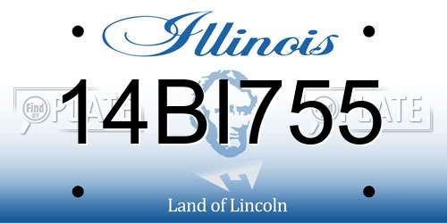 14BI755 Illinois License Plate