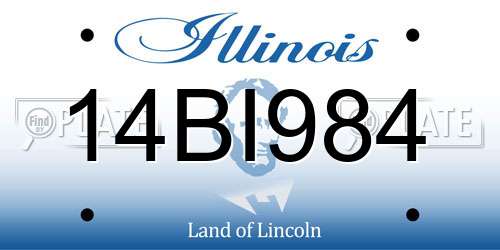 14BI984 Illinois License Plate