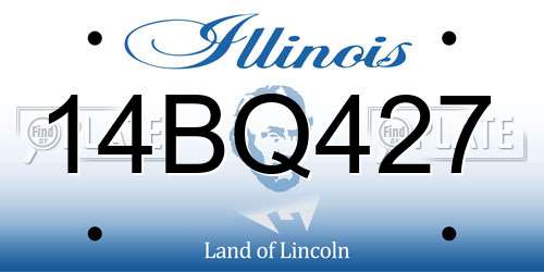 14BQ427 Illinois License Plate
