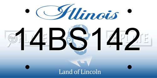 14BS142 Illinois License Plate