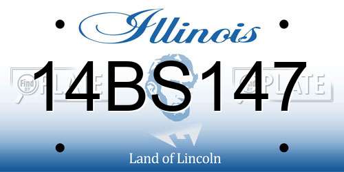 14BS147 Illinois License Plate