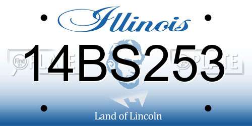 14BS253 Illinois License Plate
