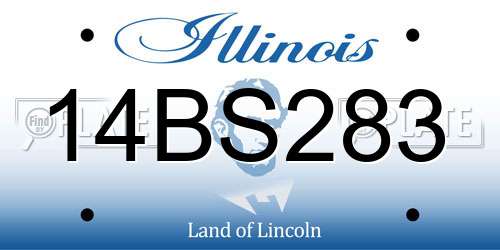 14BS283 Illinois License Plate