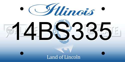 14BS335 Illinois License Plate