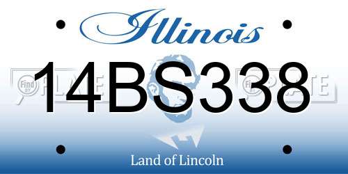 14BS338 Illinois License Plate