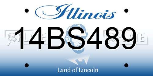 14BS489 Illinois License Plate