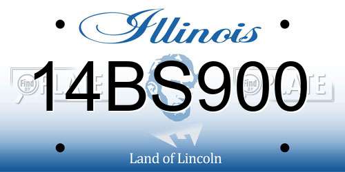 14BS900 Illinois License Plate