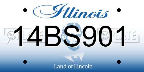 14BS901 Illinois License Plate