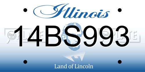 14BS993 Illinois License Plate