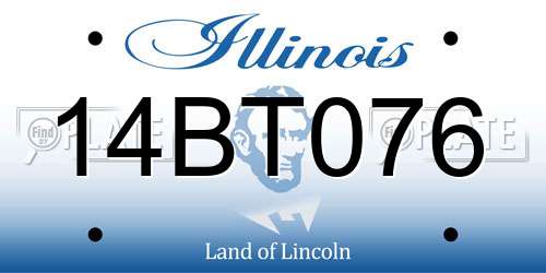 14BT076 Illinois License Plate