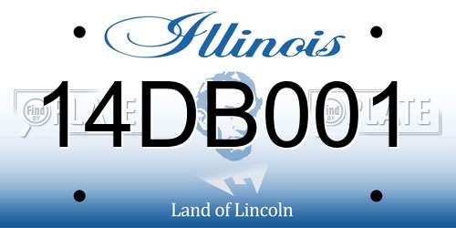 14DB001 Illinois License Plate