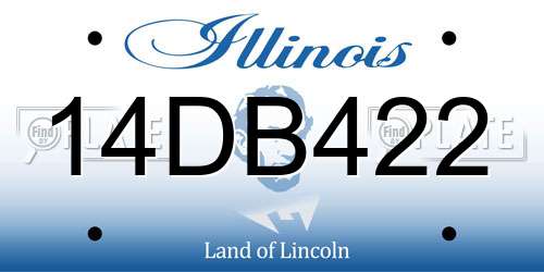 14DB422 Illinois License Plate