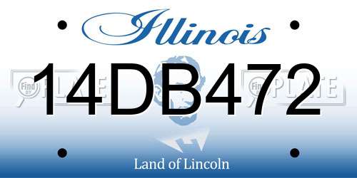 14DB472 Illinois License Plate