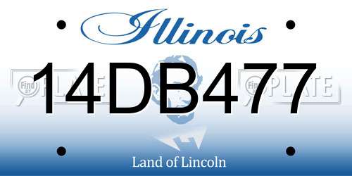 14DB477 Illinois License Plate
