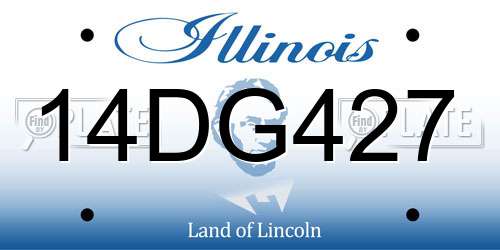 14DG427 Illinois License Plate