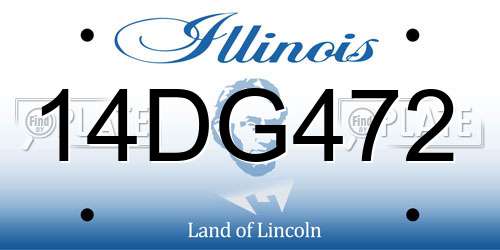 14DG472 Illinois License Plate