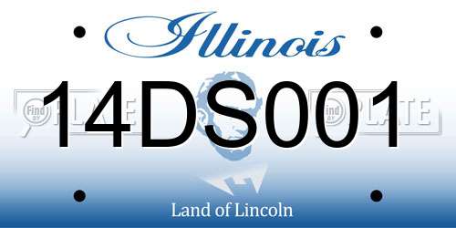 14DS001 Illinois License Plate