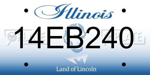 14EB240 Illinois License Plate