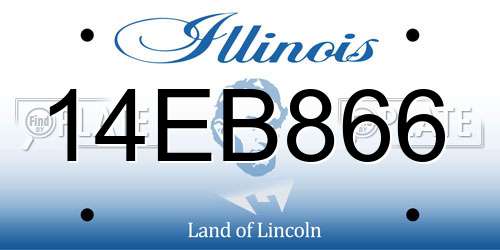 14EB866 Illinois License Plate