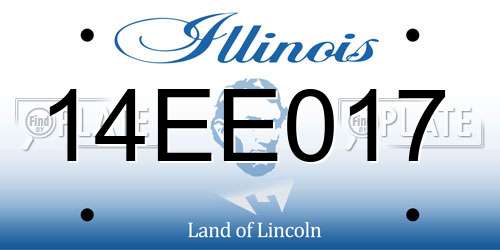 14EE017 Illinois License Plate