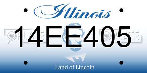 14EE405 Illinois License Plate