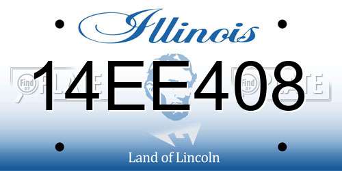 14EE408 Illinois License Plate