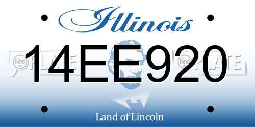 14EE920 Illinois License Plate