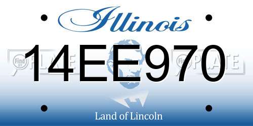 14EE970 Illinois License Plate