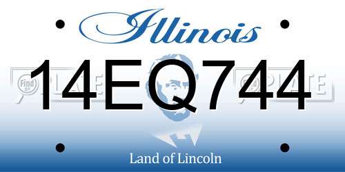 14EQ744 Illinois License Plate