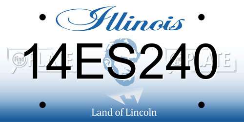 14ES240 Illinois License Plate