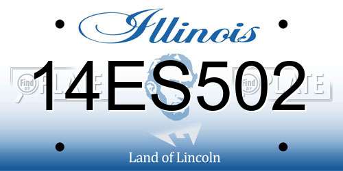 14ES502 Illinois License Plate