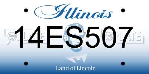 14ES507 Illinois License Plate