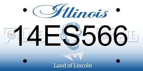 14ES566 Illinois License Plate
