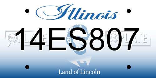 14ES807 Illinois License Plate