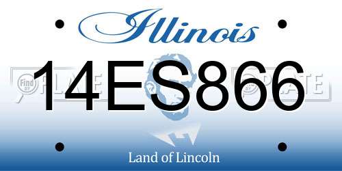 14ES866 Illinois License Plate
