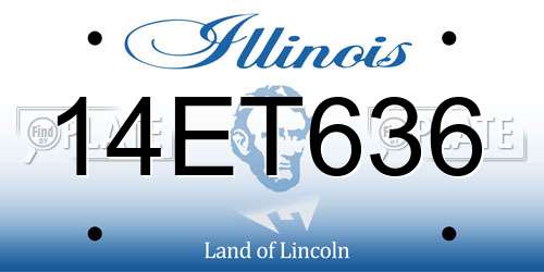 14ET636 Illinois License Plate