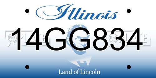 14GG834 Illinois License Plate