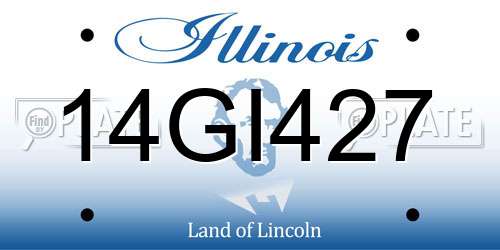 14GI427 Illinois License Plate