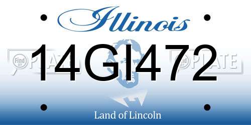 14GI472 Illinois License Plate