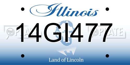 14GI477 Illinois License Plate