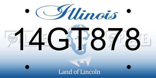 14GT878 Illinois License Plate
