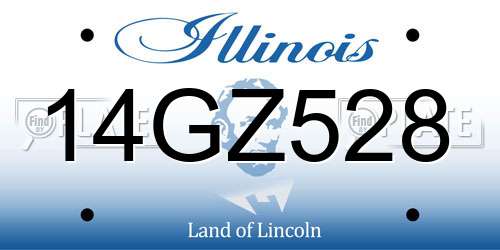 14GZ528 Illinois License Plate