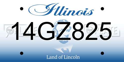 14GZ825 Illinois License Plate