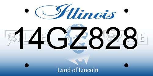 14GZ828 Illinois License Plate