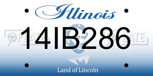 14IB286 Illinois License Plate