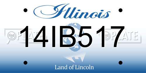 14IB517 Illinois License Plate