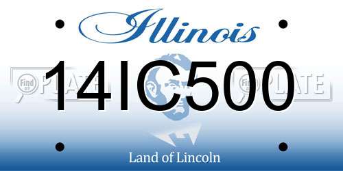 14IC500 Illinois License Plate